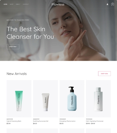 Skin Cleanser Store Website