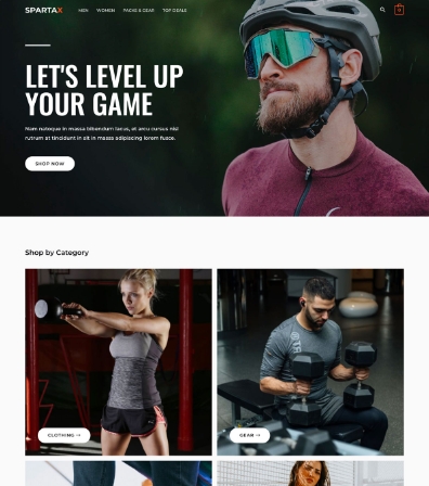 Sports Wear Store Website