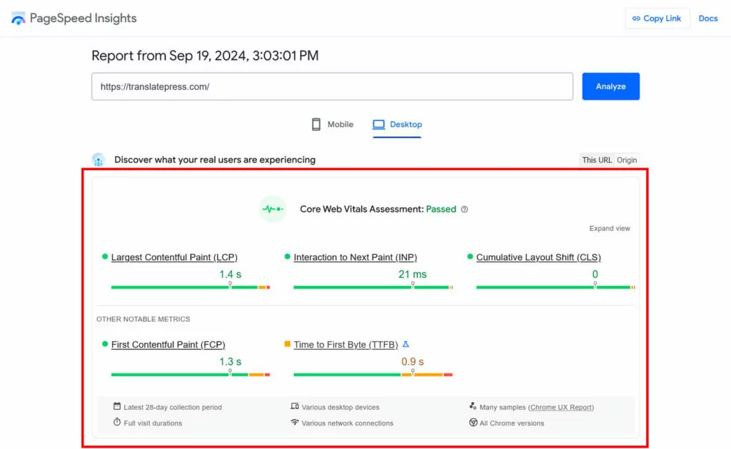 PageSpeed Insights